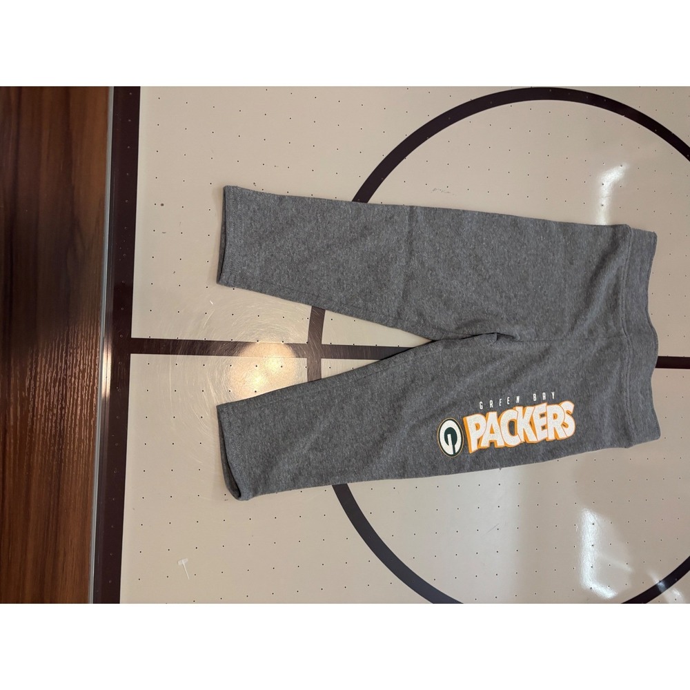 Green Bay Packers Toddler Boys Gray Fleece Sweatpants Size 3T NFL Joggers